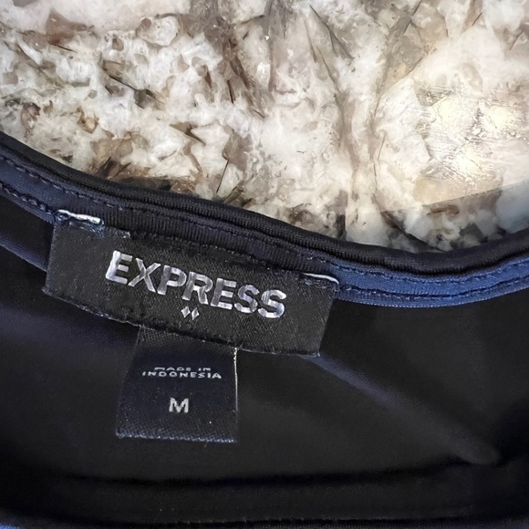 L M EXPRESS Black BODYSUIT Sculpting NWOT Spandex Top Womens Spring Summer Shirt - Picture 13 of 16